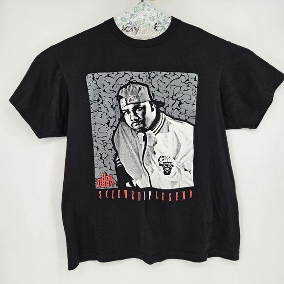 DJ Screw Shirt Mens XL Screwed Up Legend Graphic Tee Houston Texas‎ Black Shaka - Picture 1 of 9